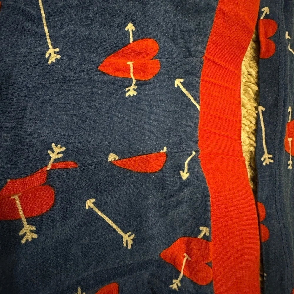 Designer- Little Bum Bums VDAY Heart Print Kids Pajama Set - Blue and Red